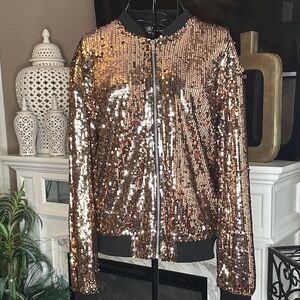 Glamorous Sequin Bomber Jacket